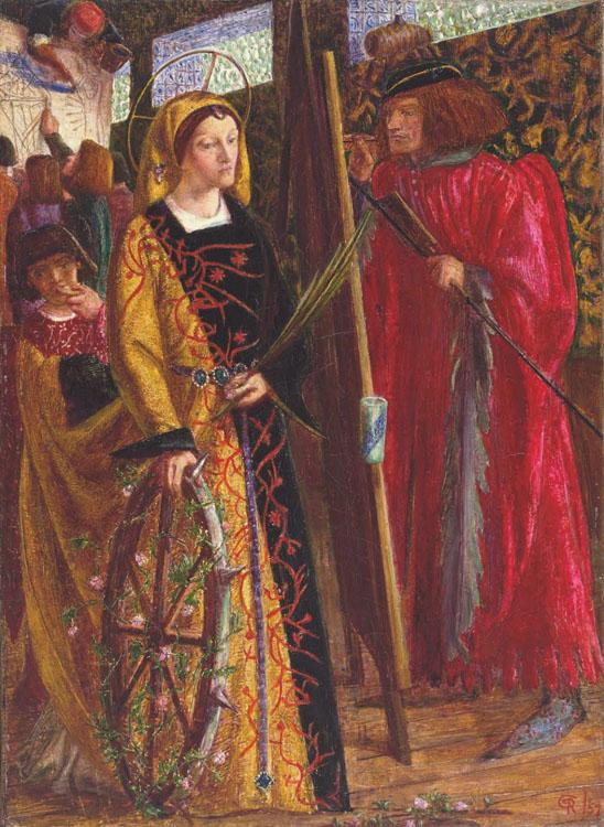 Dante Gabriel Rossetti St Catherine (mk28) oil painting image
